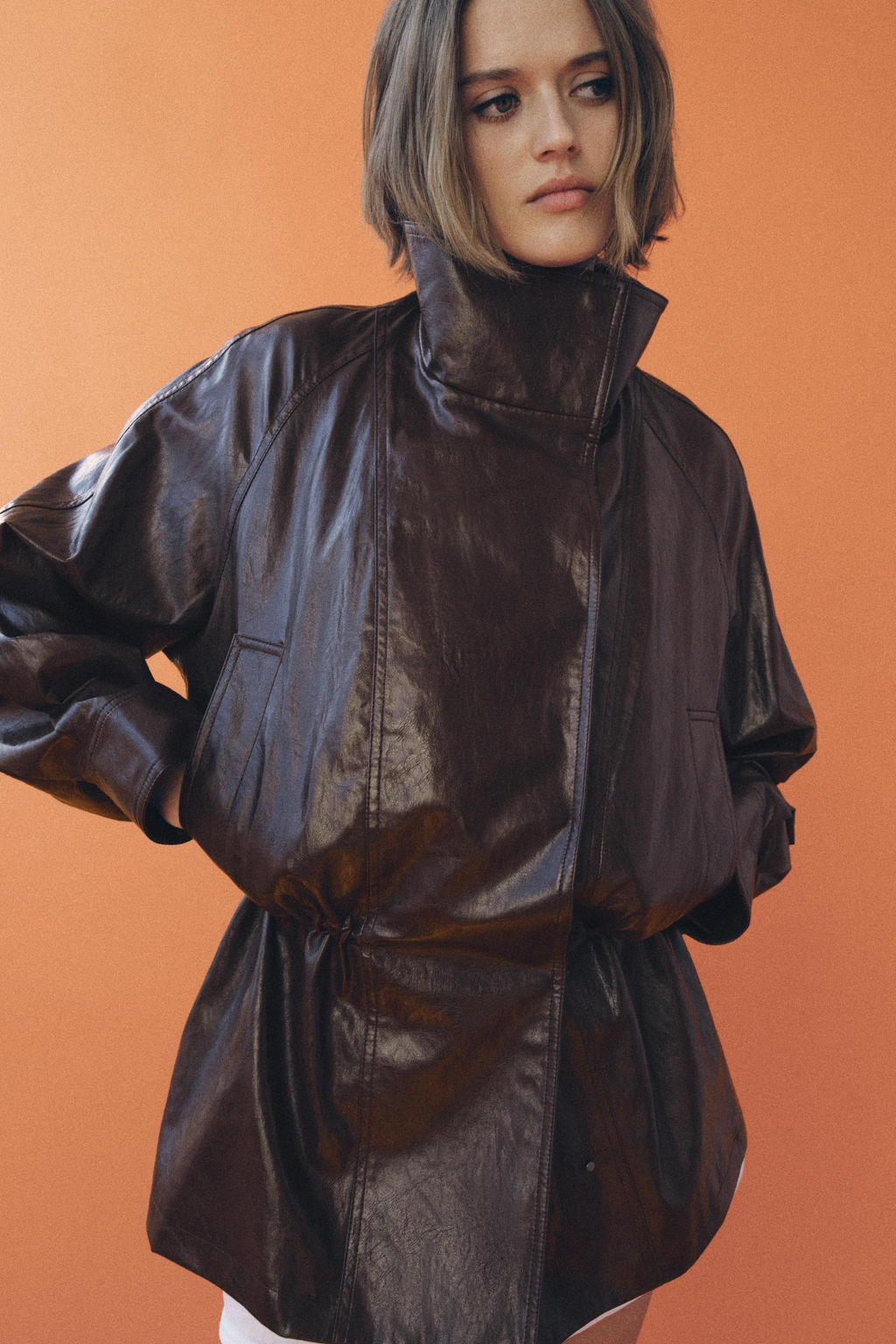 ZW COLLECTION FAUX LEATHER JACKET - Zara фото 13