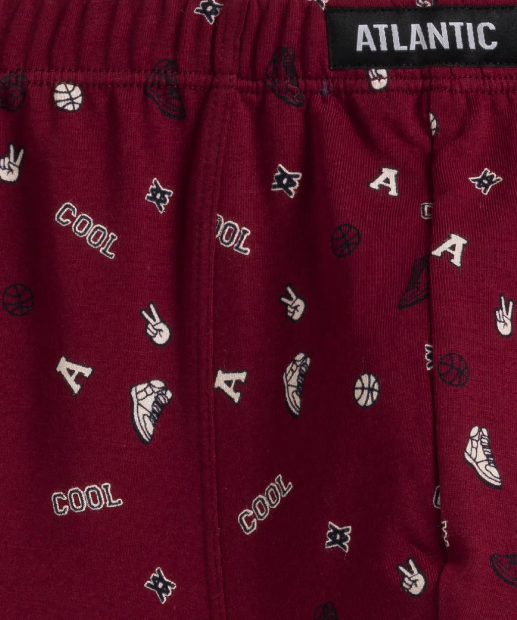 ATLANTIC 3MH-188 Трусы шорты Cool - набор 3 шт. небесно-голубой + темно-синий + винный  фото 5