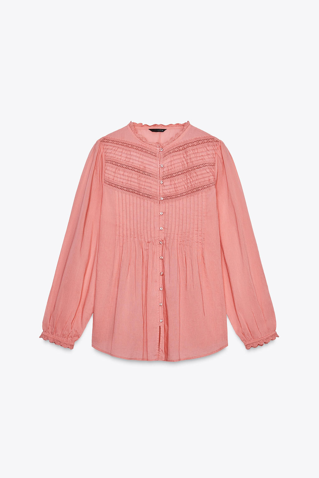 ROMANTIC LACE TRIM BLOUSE - Zara фото 5