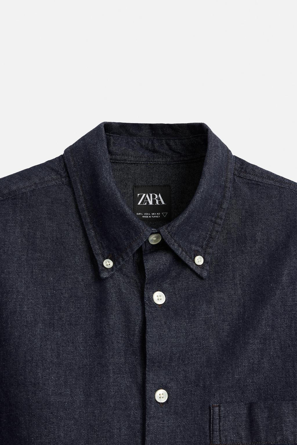 LIGHTWEIGHT DENIM SHIRT - Zara фото 9