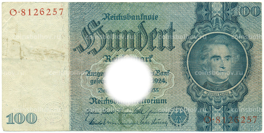 Банкнота 100 рейхсмарок 1935 года Германия