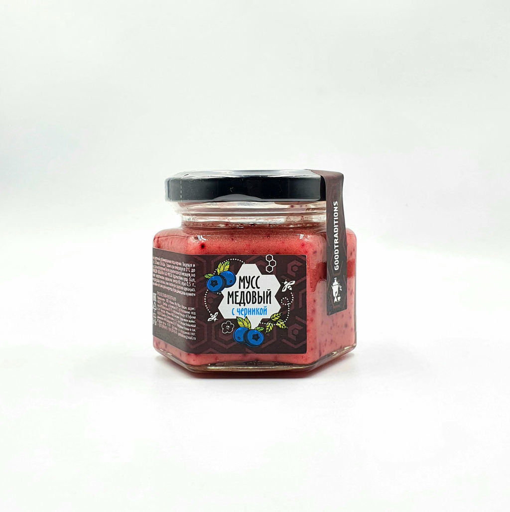 Медовый мусс с черникой, 150г