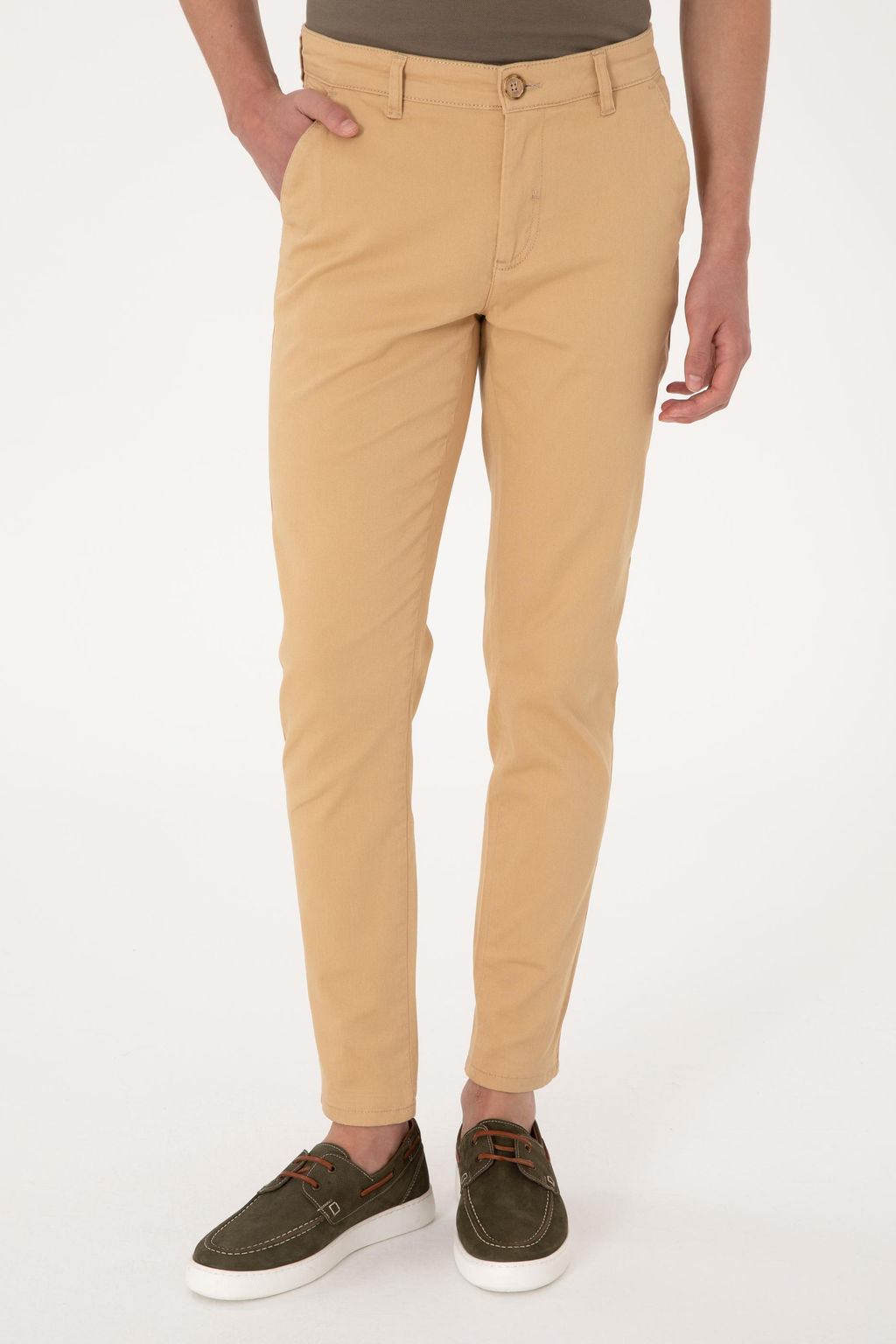 Erkek Camel Kanvas Pantolon Sepette S_rpriz _ndirim - U.s. polo assn фото 2