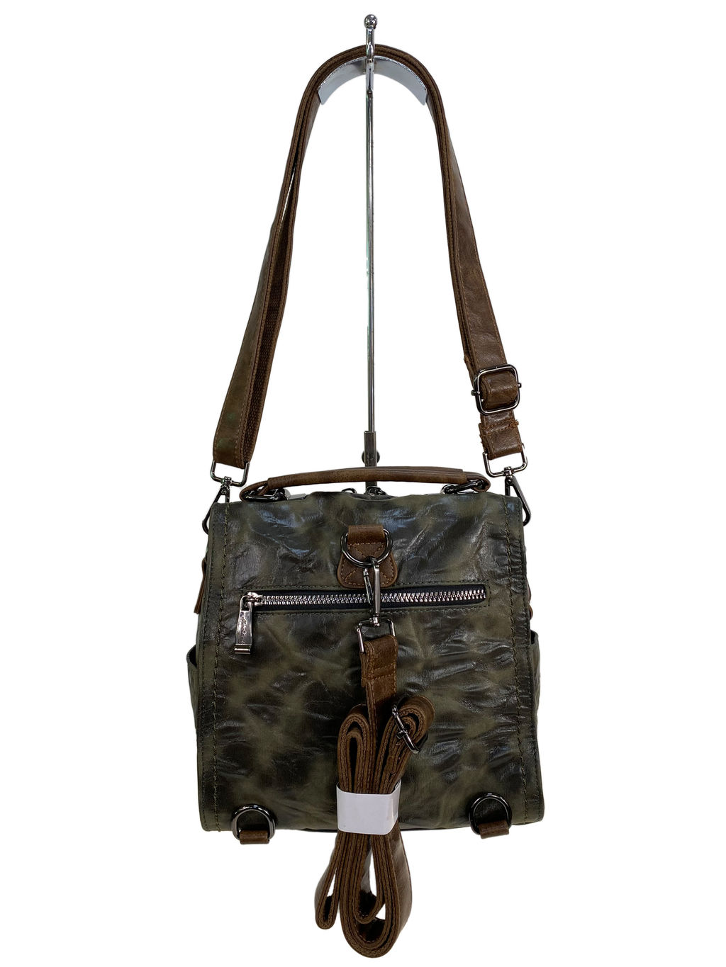 Женская сумка-рюкзак из искусственной кожи, цвет зеленый