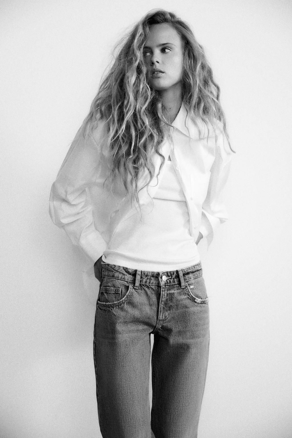 TRF WIDE-LEG LOW-RISE JEANS - Zara фото 22