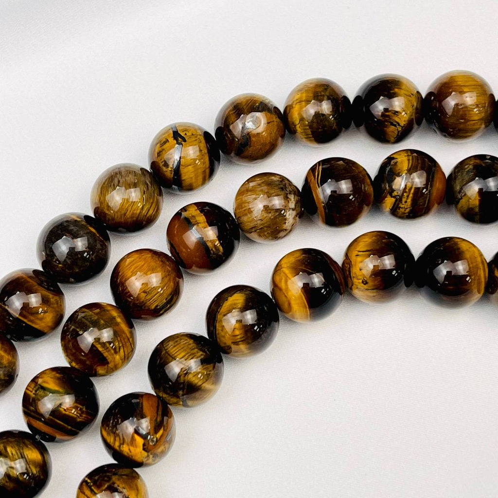Бусины для украшений из Тигрового глаза (28 бусин)