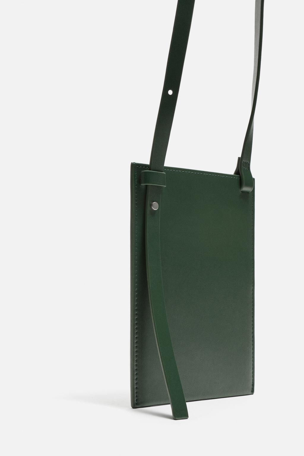 LEATHER MINI CROSSBODY BAG - Zara фото 4