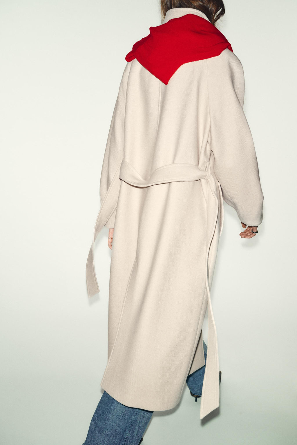 LONG COAT WITH WOOL AND HIGH NECK - Zara фото 7