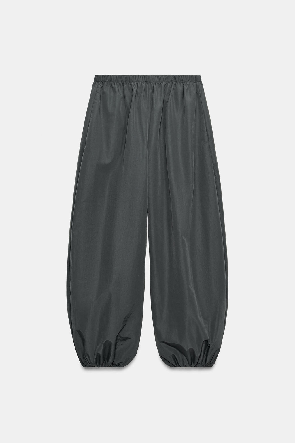 PANTAL?N NYLON BOMBACHO / Gris oscuro - Zara фото 4