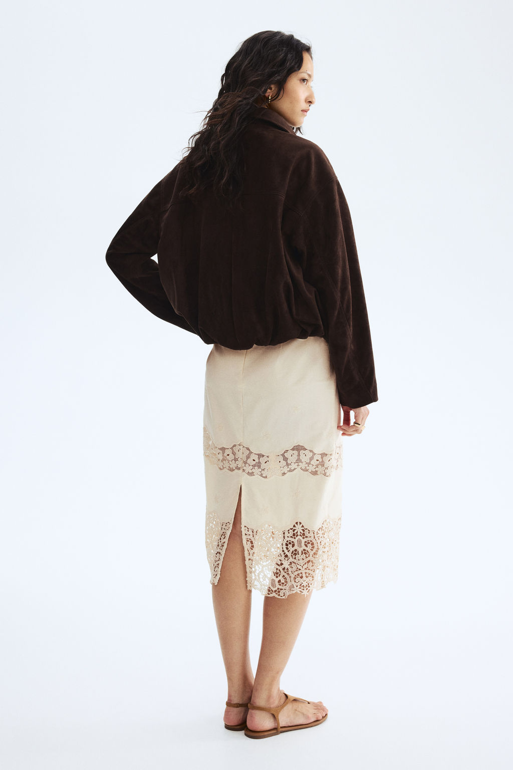 Falda de algod?n con detalles bordados - H&m фото 5