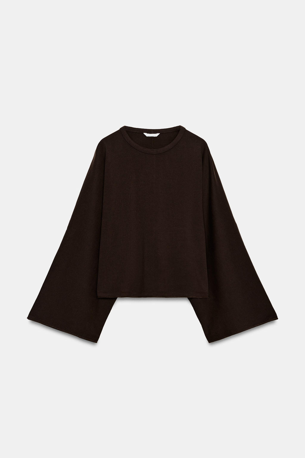 CAMISETA MANGA CAPA / Chocolate - Zara фото 6