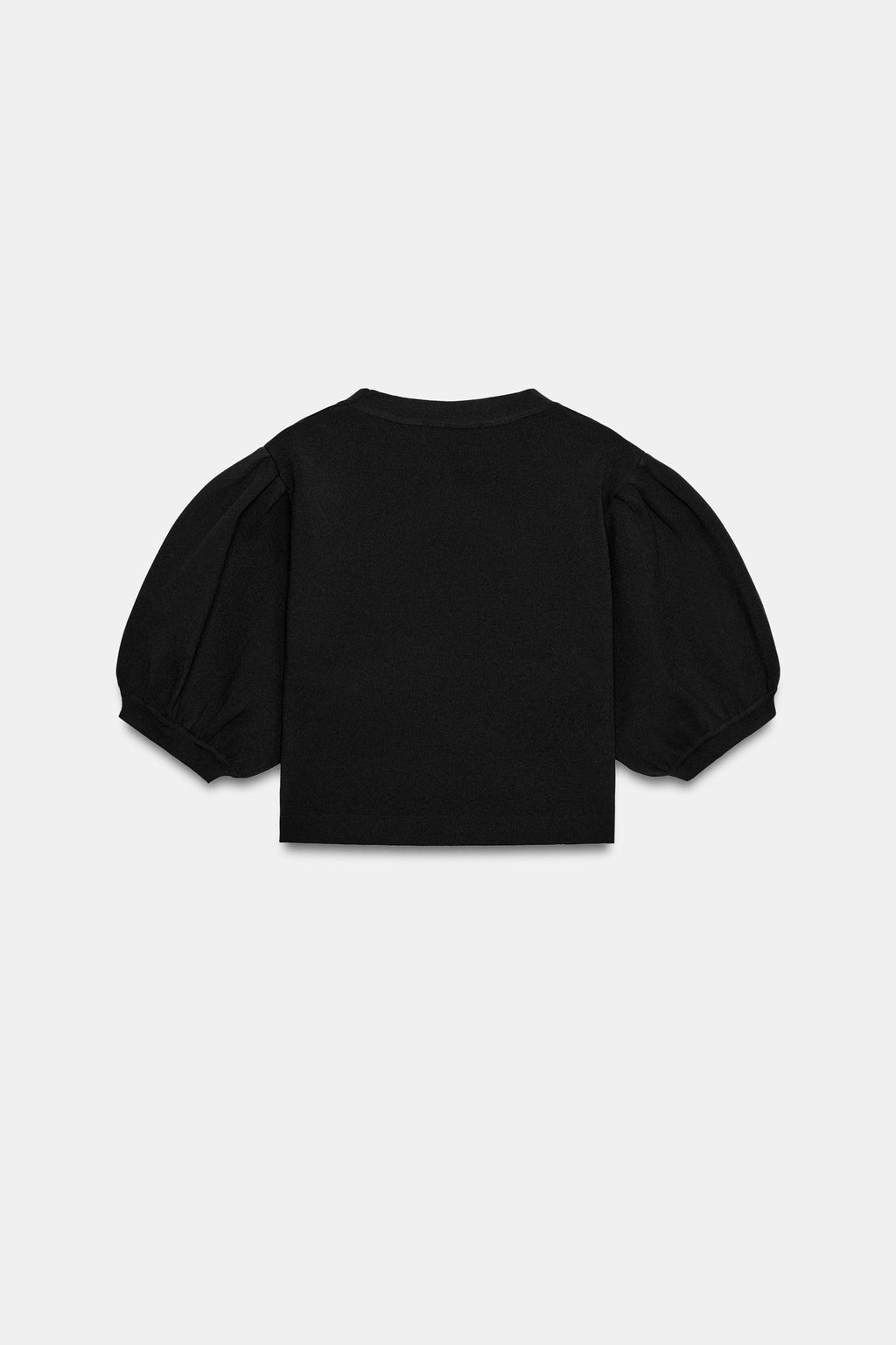 TOP PUNTO MANGA ABULLONADA / Negro - Zara фото 7