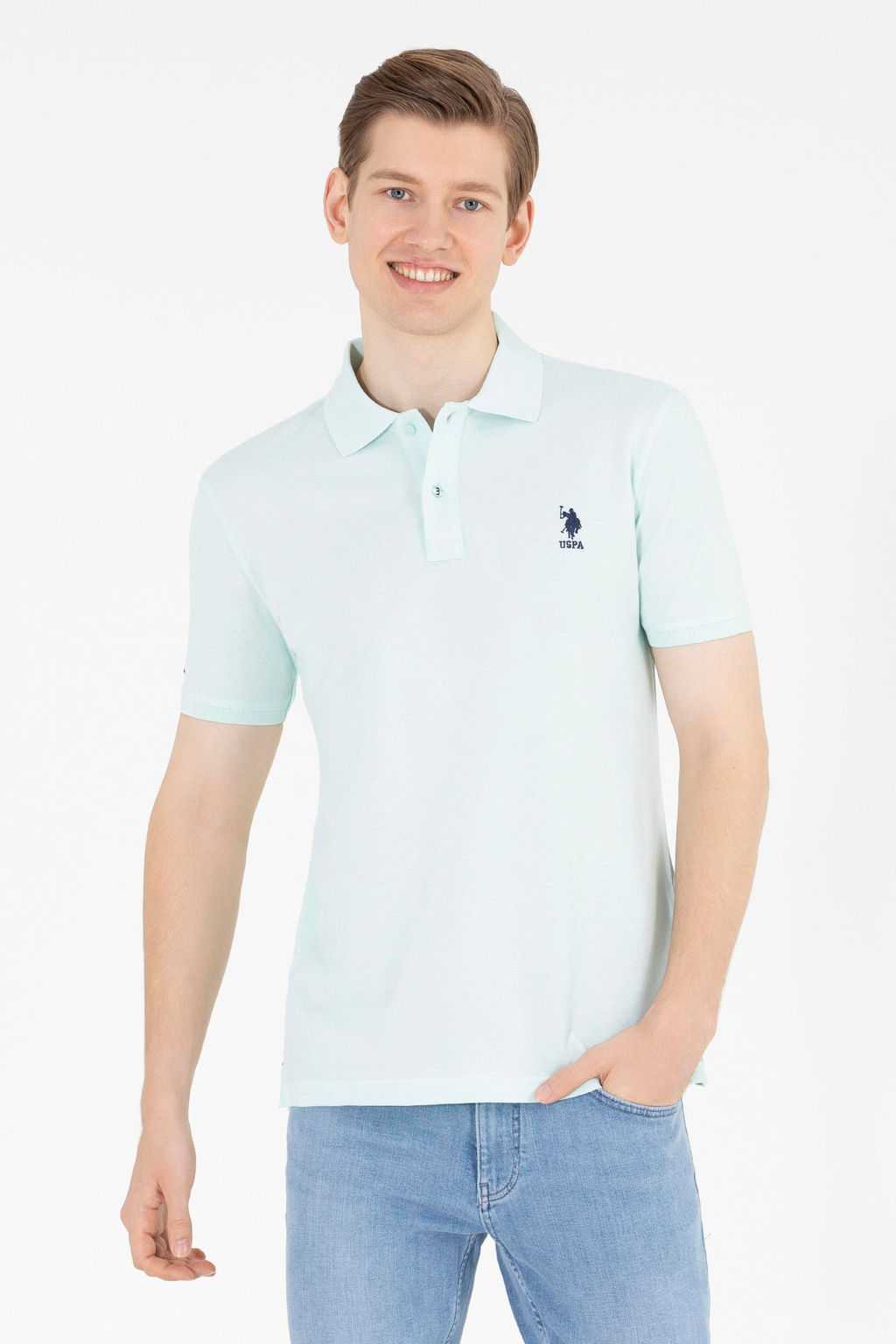 U. S. Polo Assn Мужская футболка Nil Basic с воротником-поло - U.s. polo assn фото 2