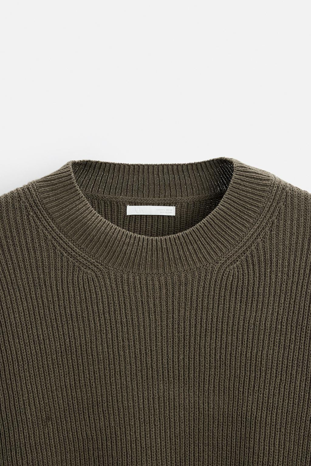 RELAXED FIT COTTON BLEND SWEATER - Zara фото 7