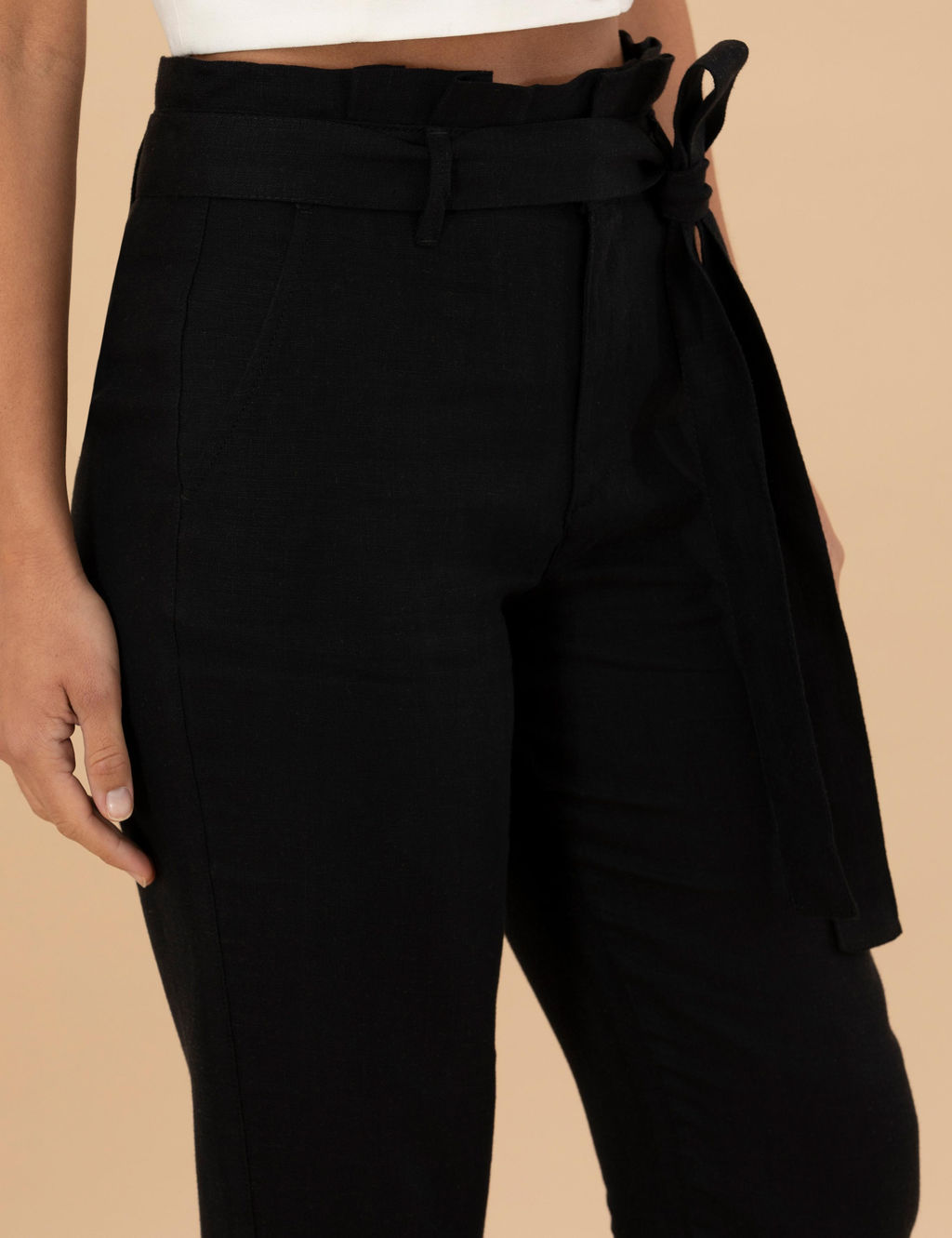 Siyah Carrot Fit Keten Pantolon - Pierre cardin фото 5