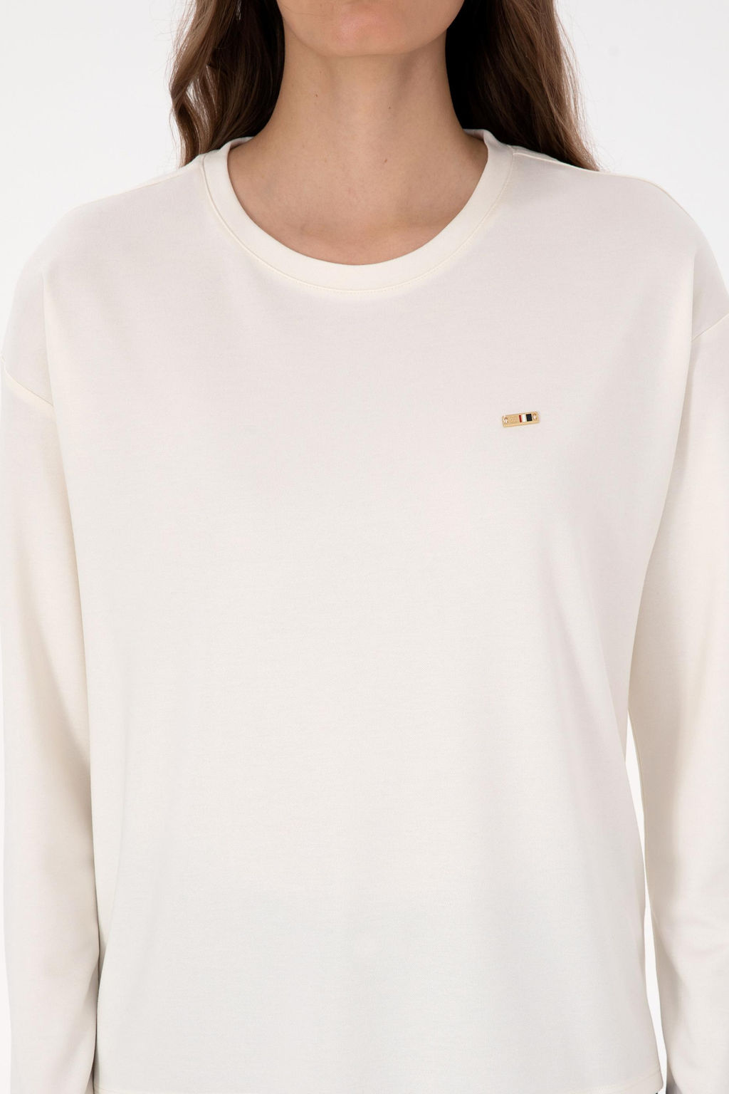 Kad_n Krem Sweatshirt - U.s. polo assn фото 6