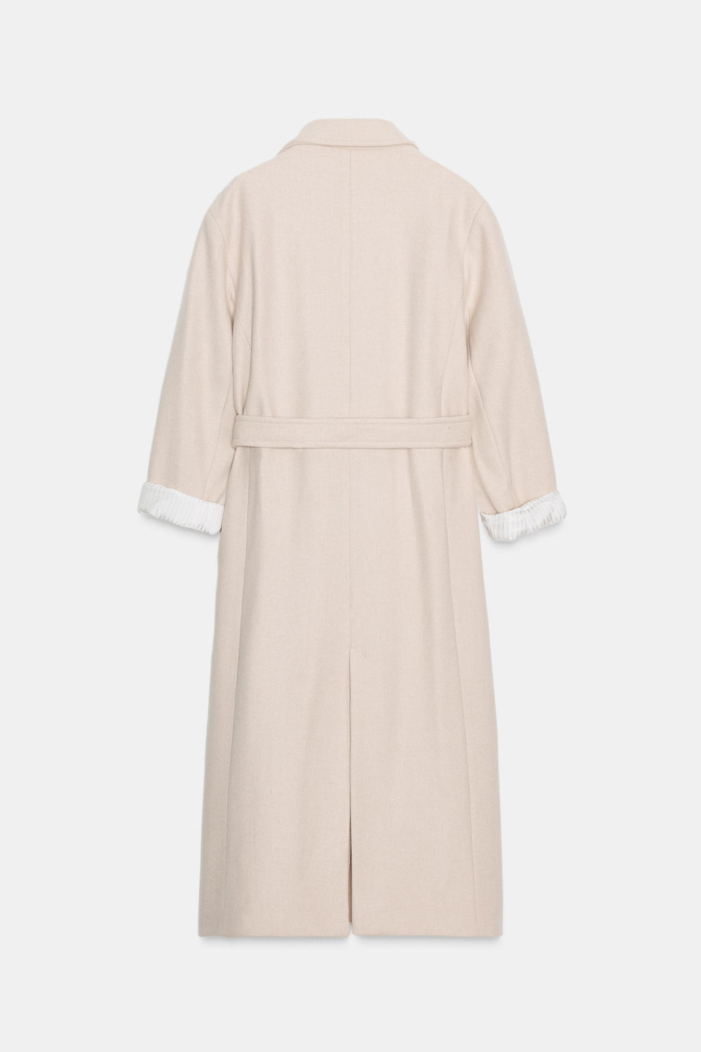 LONG WOOL COAT WITH BELT - Zara фото 8