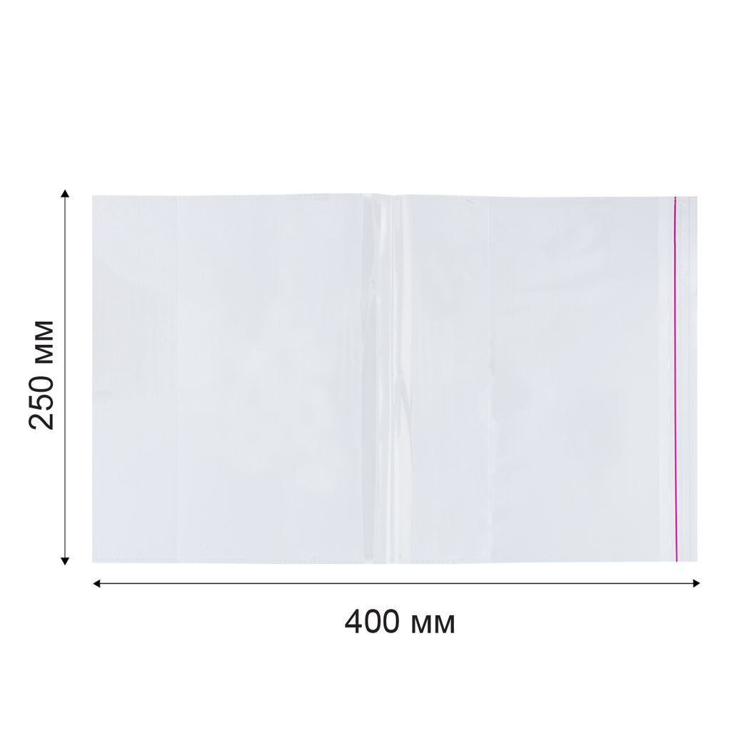 Лео Учись Обложка универсальная для учебников, прописей с клеевым краем LNNPP-04 70 мкм ( 250 х 400 мм) 5 шт. прозрачный