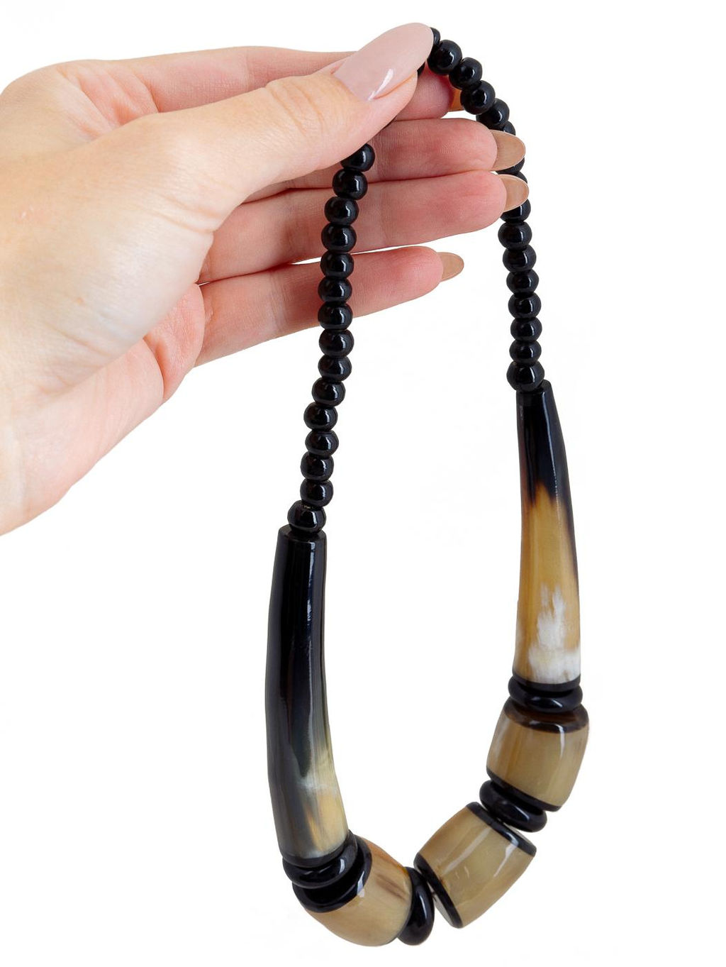 Украшение колье из рога № Р-2017 - Ганг фото 4