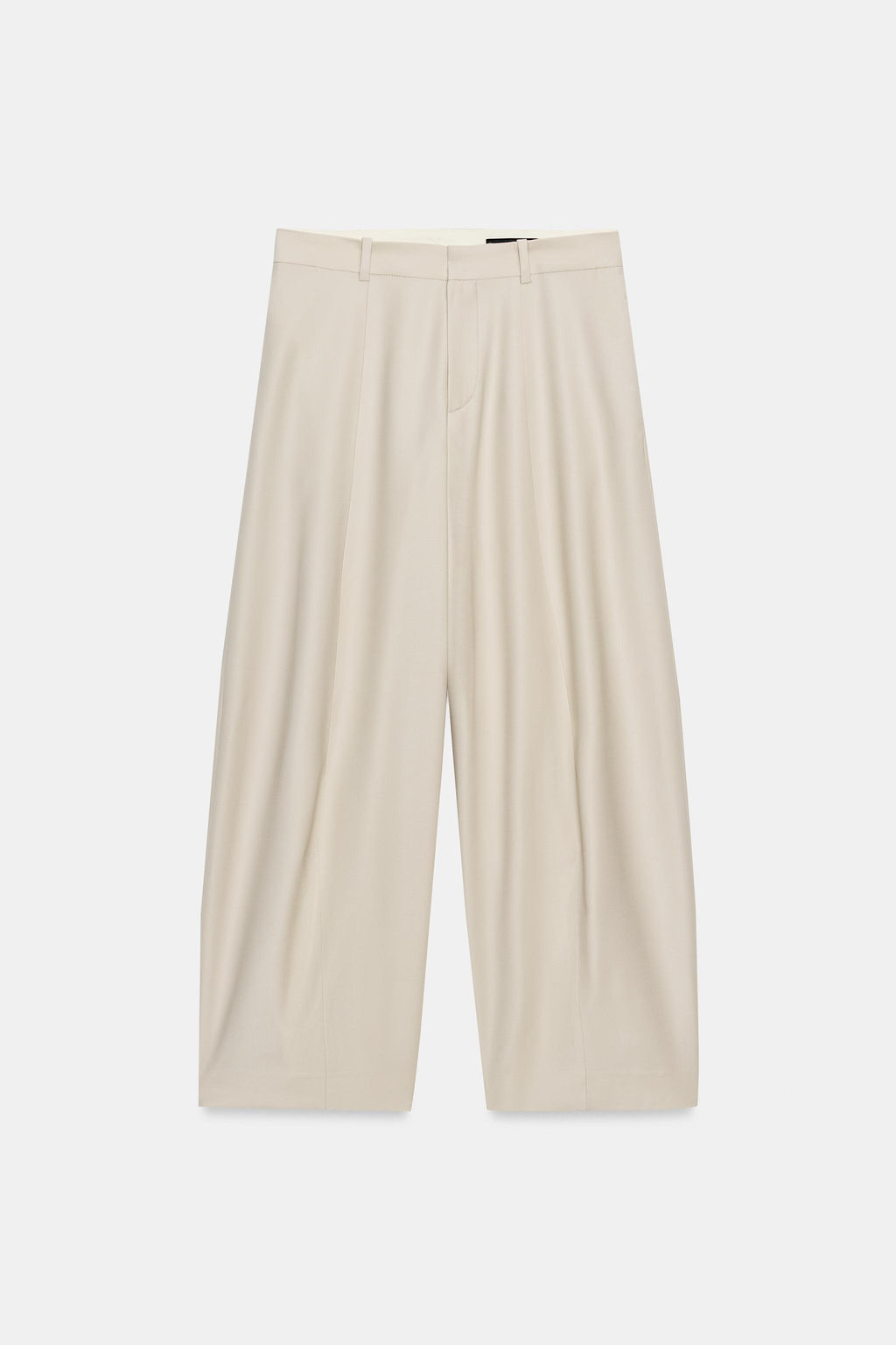PANTAL?N BALLOON MEZCLA LANA ZW COLLECTION / Beige