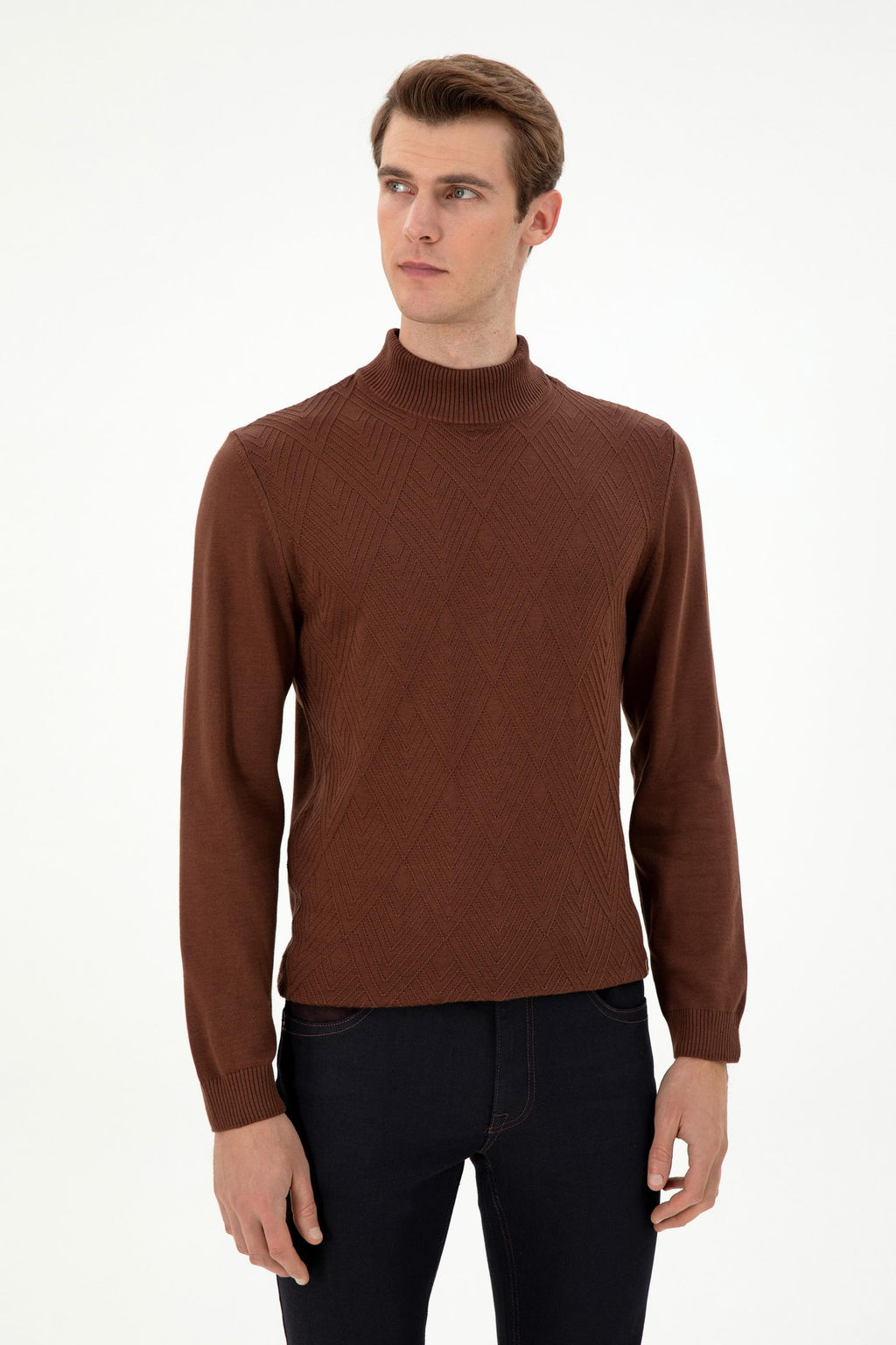 Мужской коричневый свитер Неожиданная скидка в корзине - U.s. polo assn фото 3