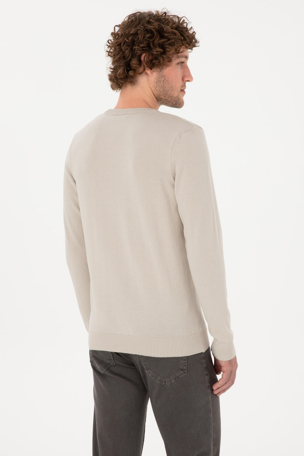 Erkek Slim Fit Bisiklet Yaka Ta_ Basic Kazak - U.s. polo assn фото 5