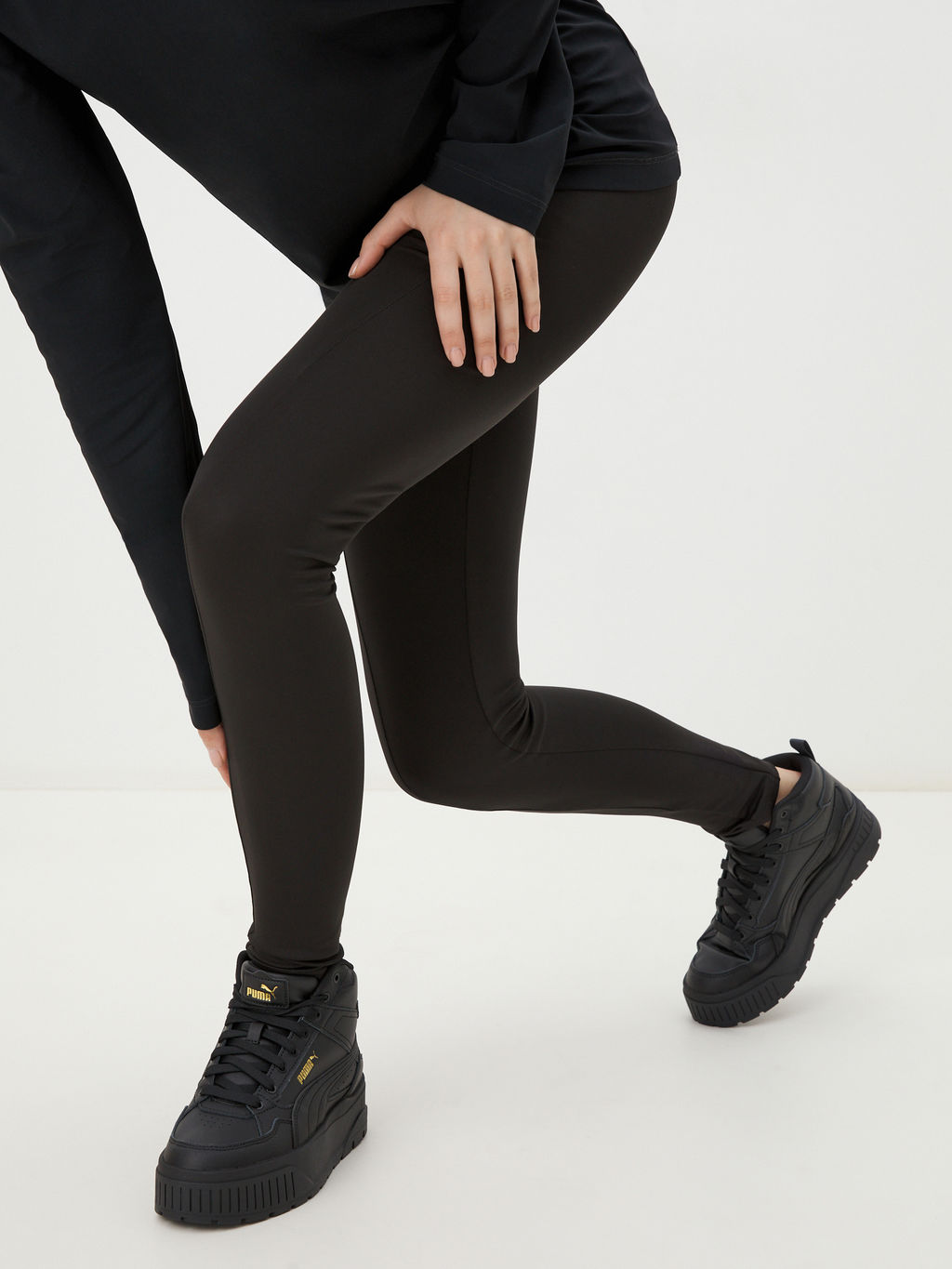 Женские высокие кеды PUMA Karmen II Idol Mid Артикул 4153150, черный