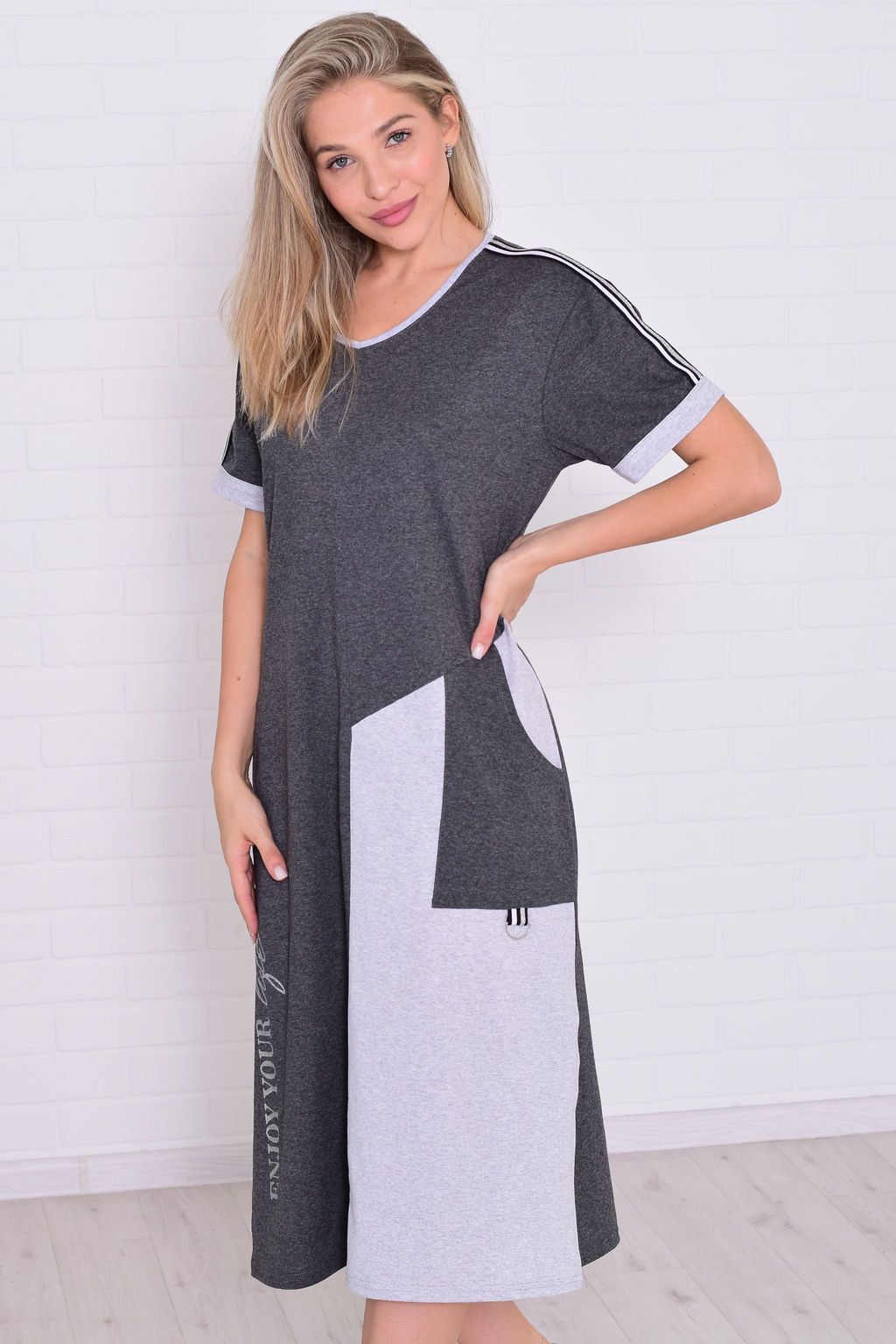 Платье женское 4-111 (антрацит)