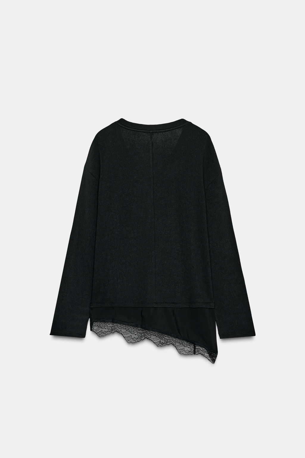 CAMISETA COMBINADA ENCAJE / Negro - Zara фото 6