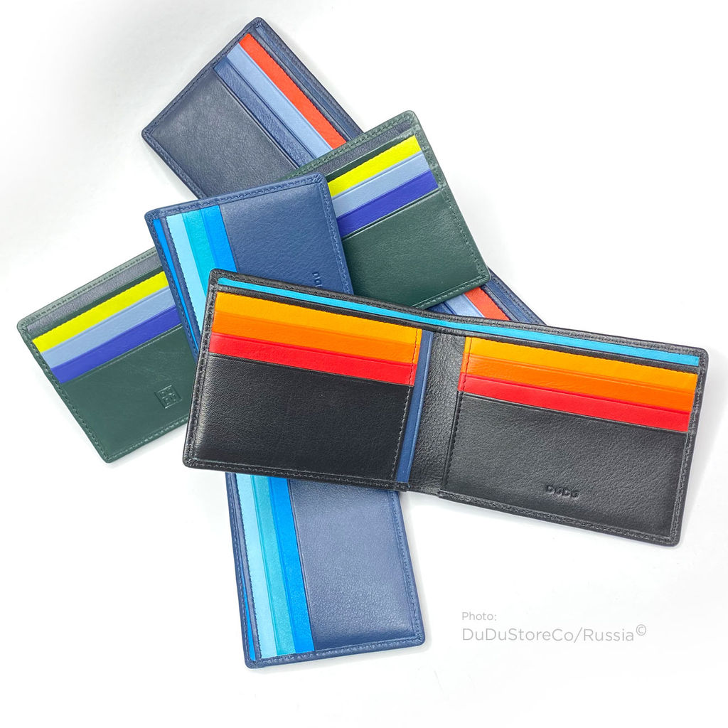 Итальянский кожаный кошелёк DuDu серии Caprera | зеленый - Dudubags фото 5