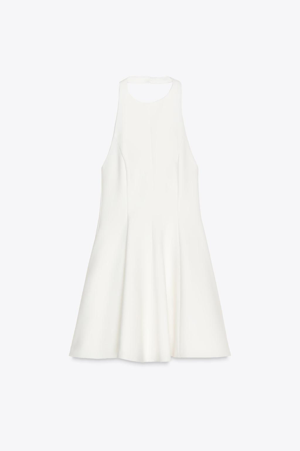 SHORT HALTER GODET DRESS - Zara фото 4