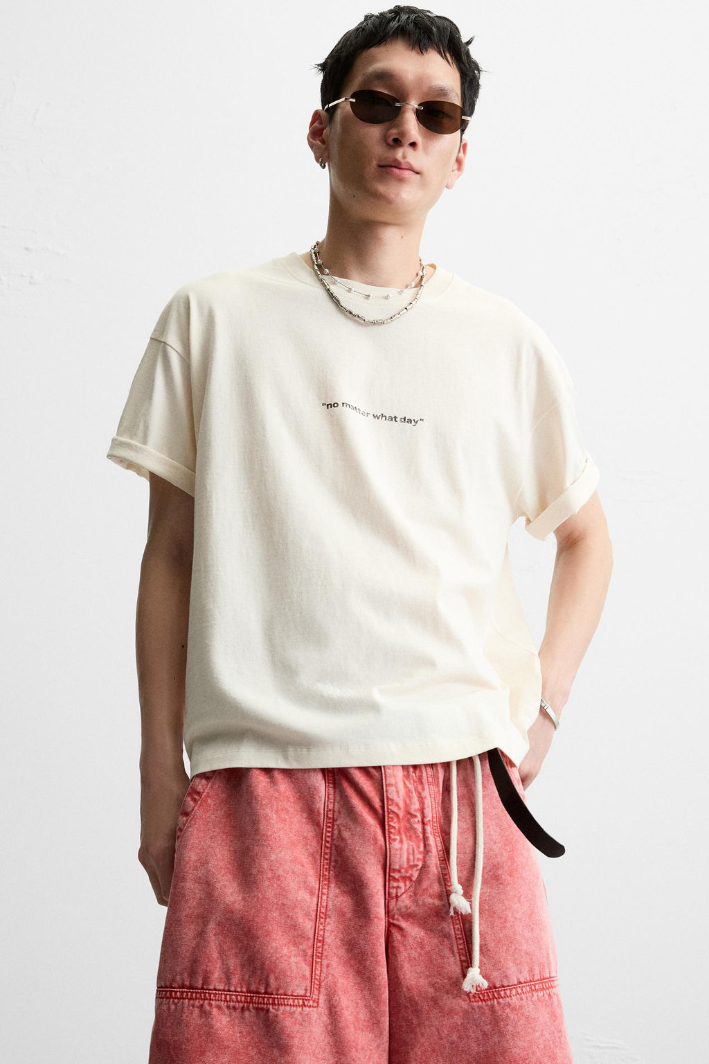 WASHED PRINT T-SHIRT - Zara фото 5