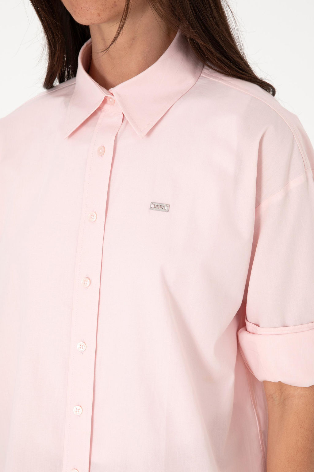 Kad_n A__k Pembe Uzun Kollu G_mlek Sepette S_rpriz _ndirim - U.s. polo assn фото 7