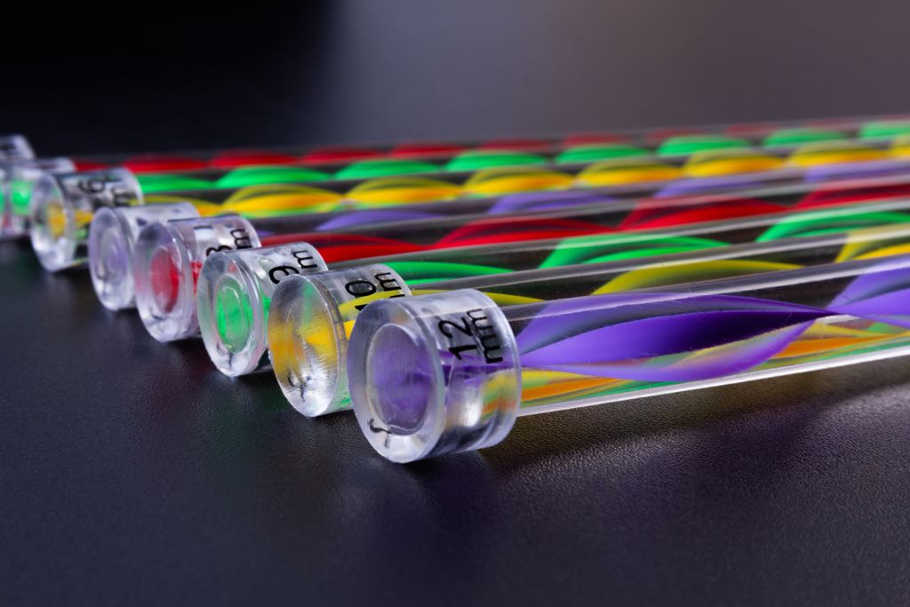 Спицы GAMMA прямые KN-2A акрил d 4.0 мм 27 см 2 шт красные  фото 7