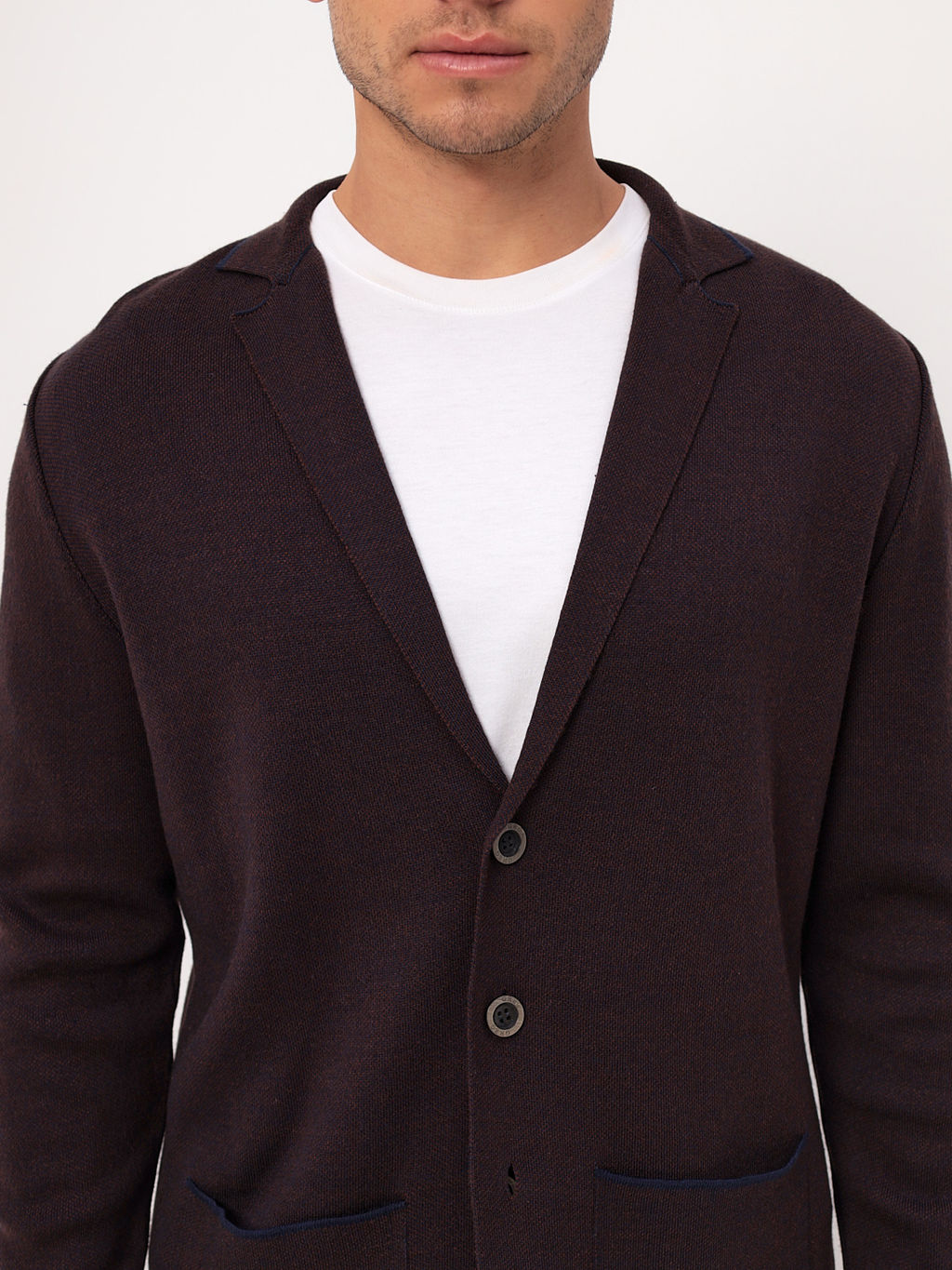 Кардиган мужской GREG G136-KF-жаккард (шоколад140/345) фото 4