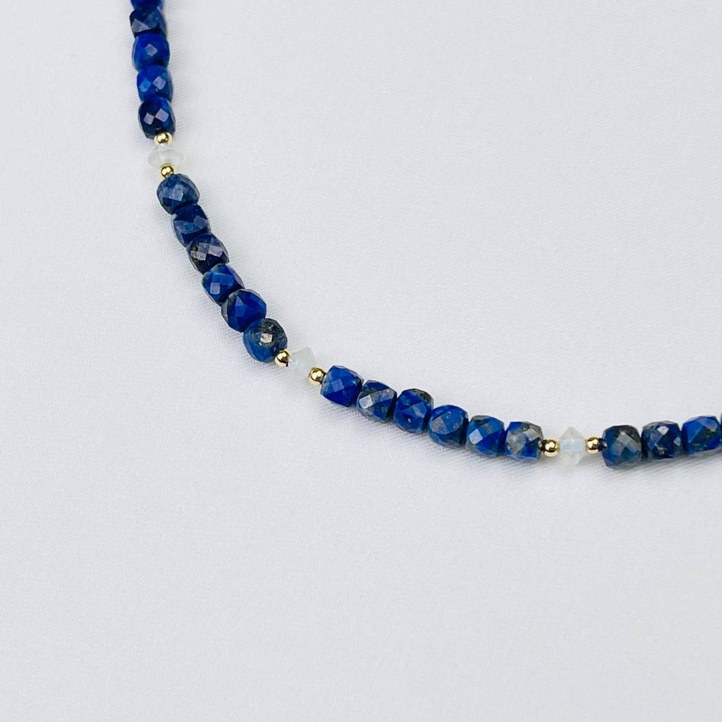 Колье из Лазурита и Лунного камня