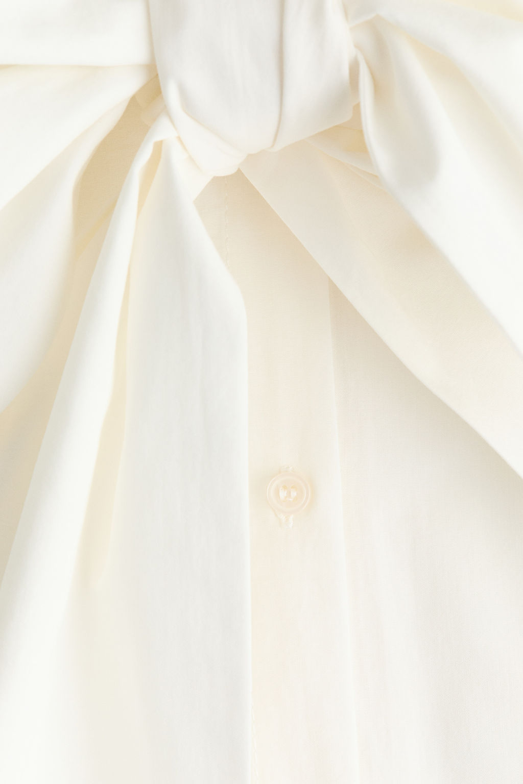 Camisa de popelina con cierre de lazada - H&m фото 4