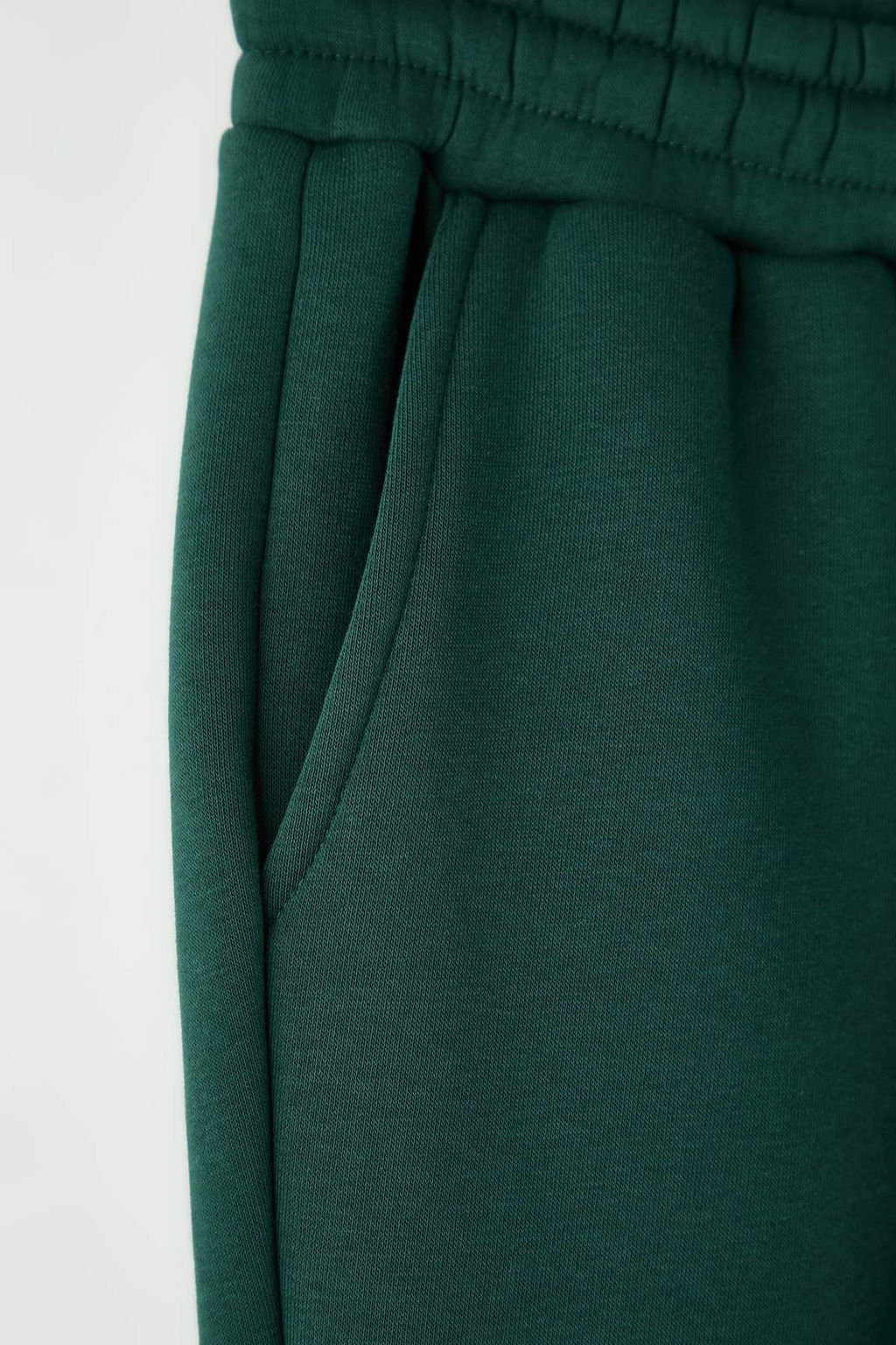 Yesil Un?sex Regular/Normal Kesim Paca Lastikli Ici Polar Esofman Alt? TMNAW22EA0346