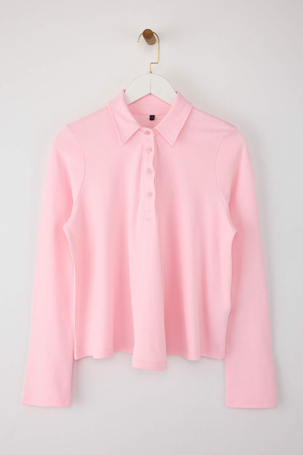 Wardrobe Essentials  Pembe Tok Kumasl? Dugmeli Orme Bluz | TWOAW26BZ00074