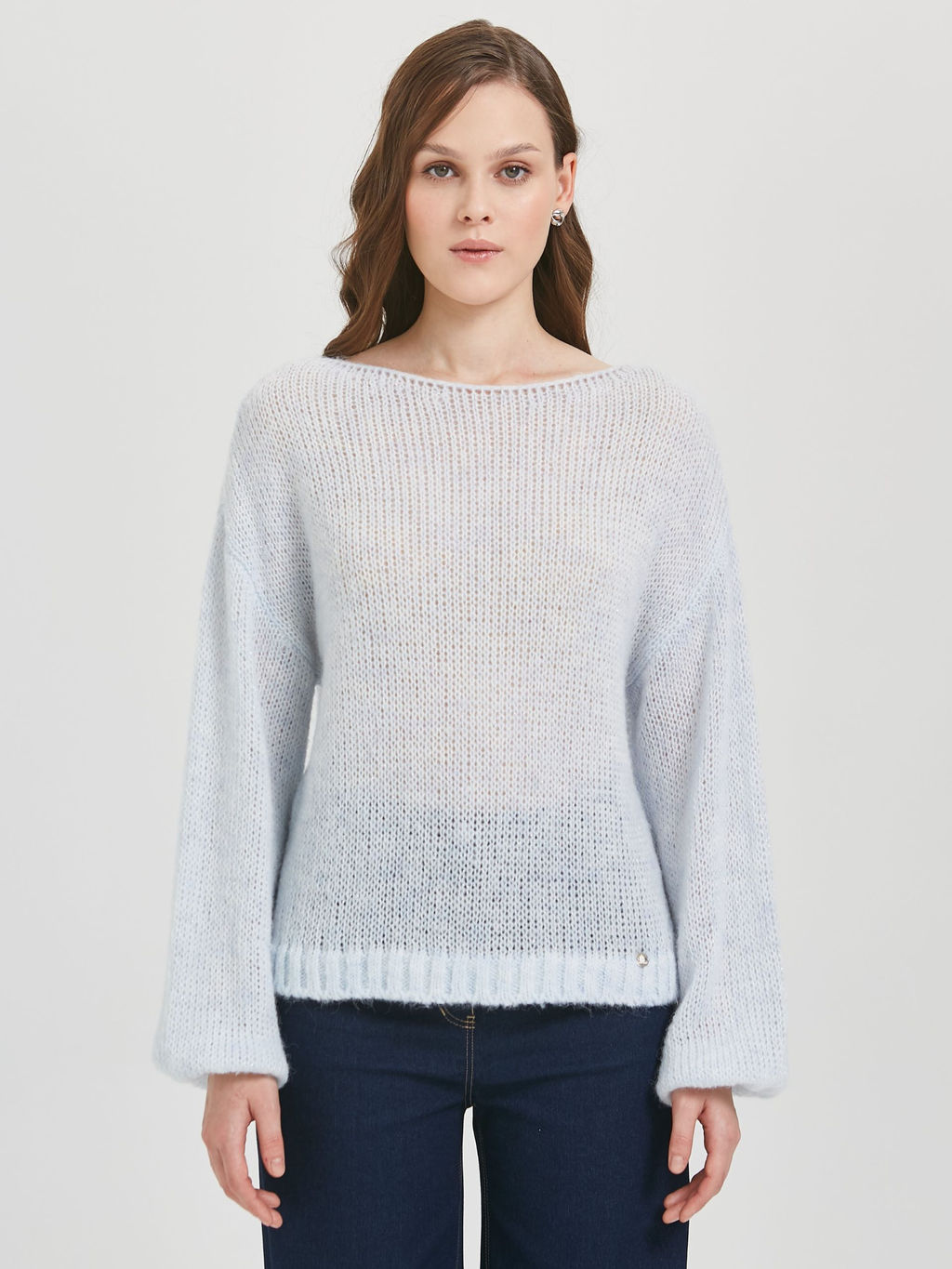 Джемпер вязаный с люрексом