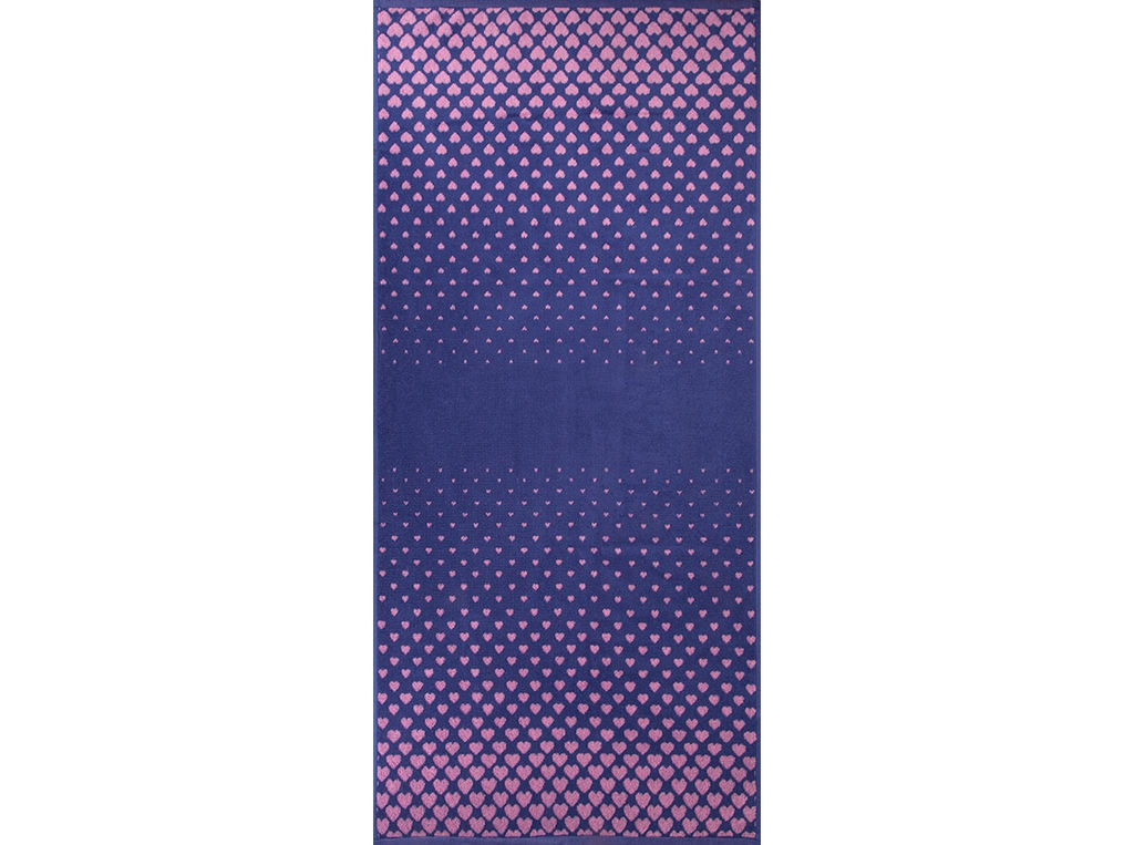 Полотенце махровое 6с102.411ж1 Градиент сердца(пурпурн3) 67х150см