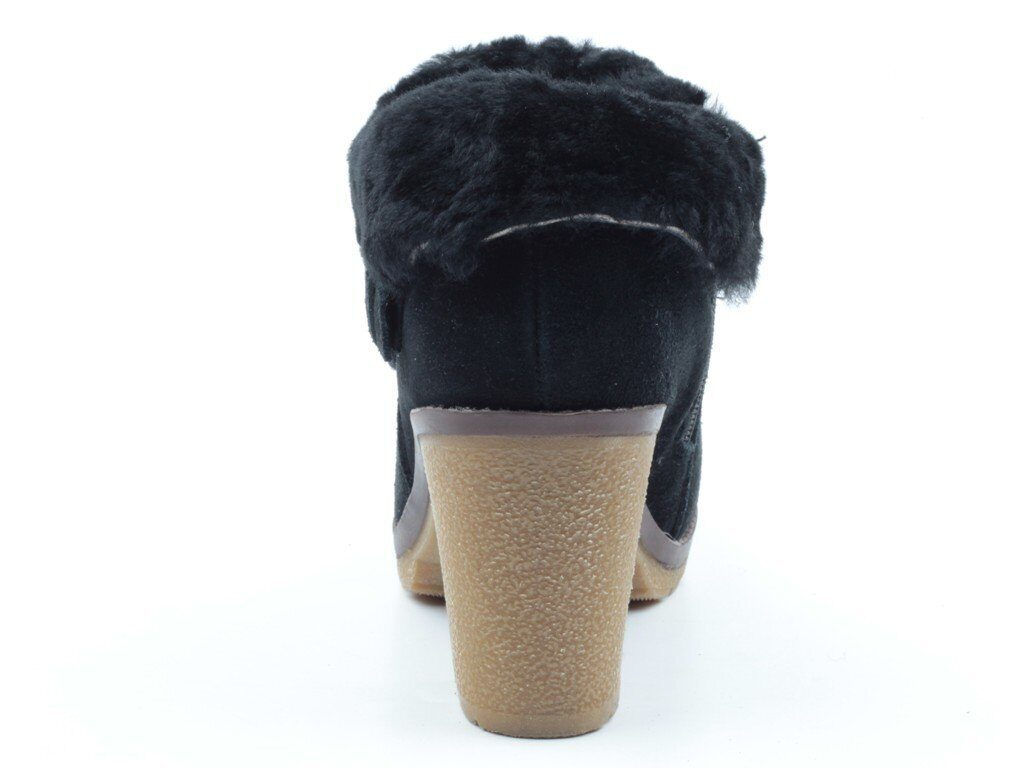 F01 BLACK Ботильоны женские (натуральная замша, байка) - Фабричный китай фото 6