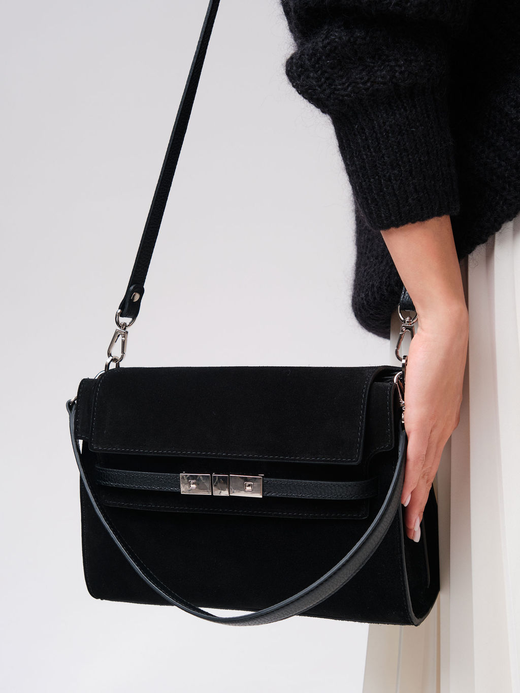 Замшевая сумка Rachel DBR 31361 черный фото 5
