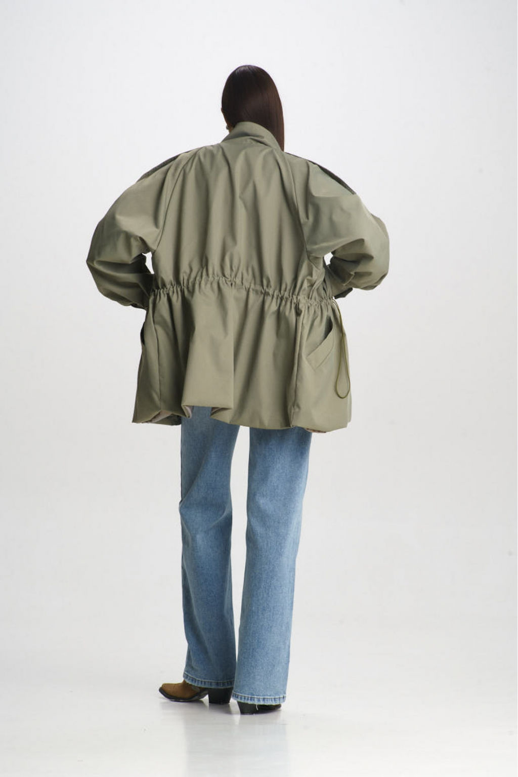 Куртка-реглан на кулиске Olive