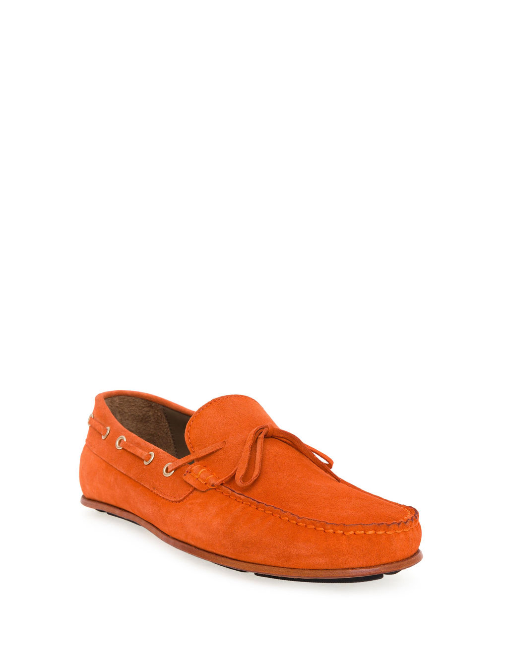 Turuncu K_sele Taban %100 Deri Loafer Ayakkab_