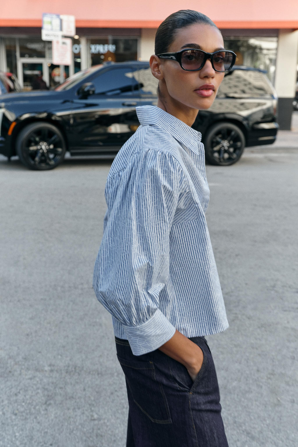 Z1975 LONG DENIM BERMUDA SHORTS - Zara фото 6