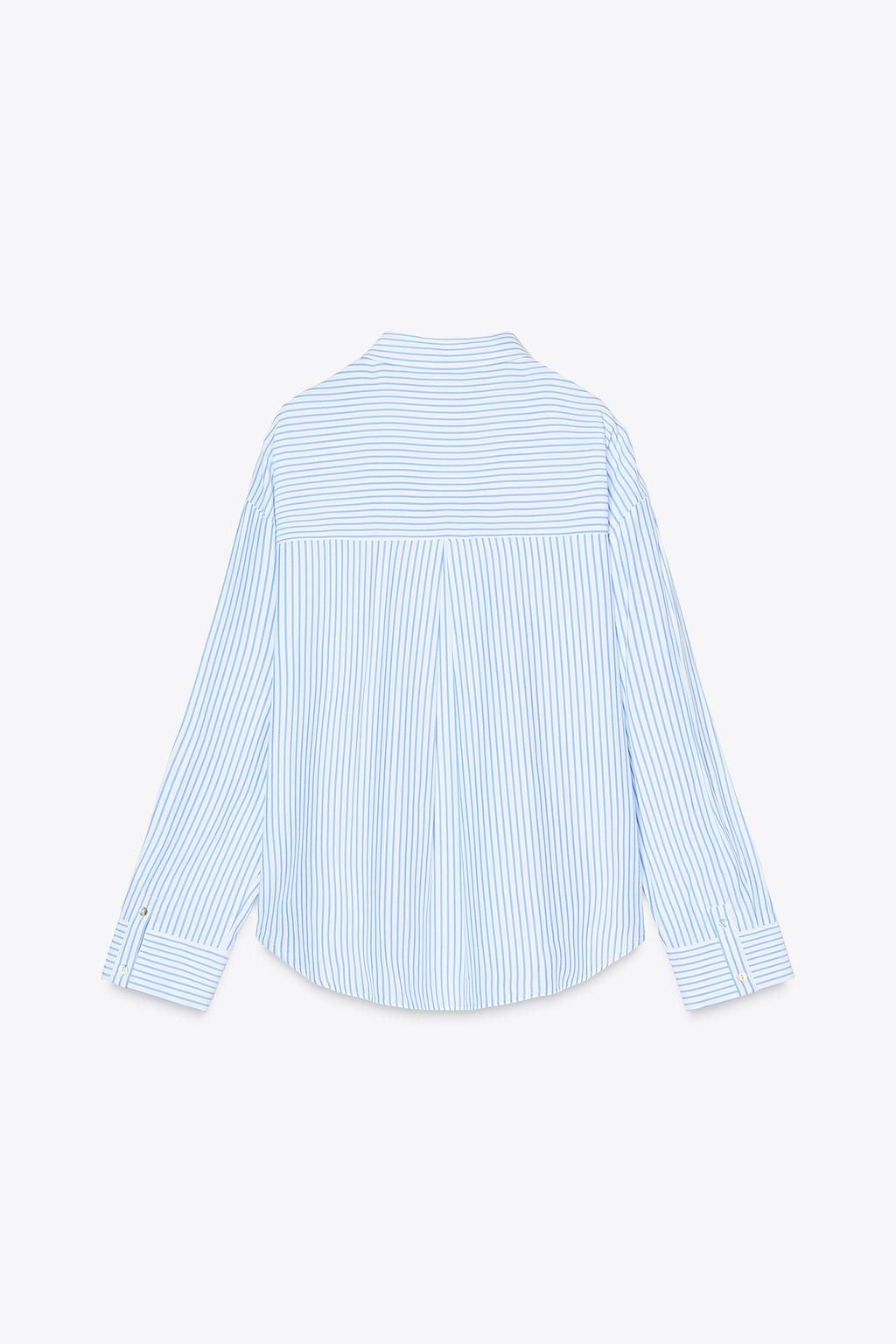 OVERSIZE STRIPED SHIRT - Zara фото 5