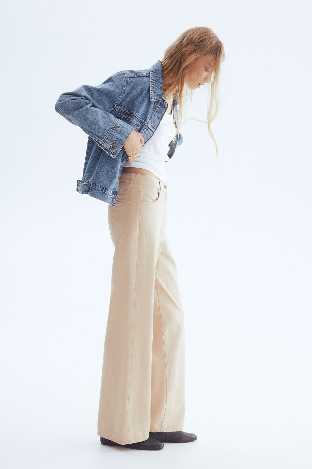 Pantal?n amplio de algod?n - H&m фото 4