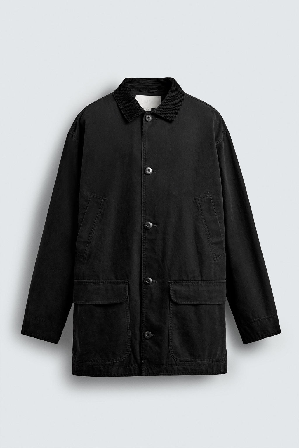 DENIM TRENCH COAT WITH CONTRAST COLLAR - Zara фото 8