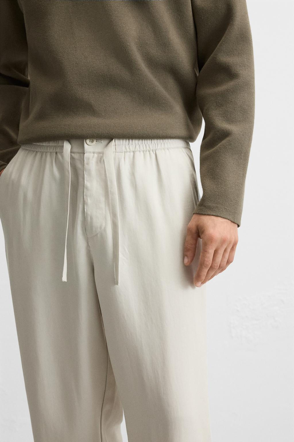 LYOCELL JOGGER WAIST TROUSERS - Zara фото 44
